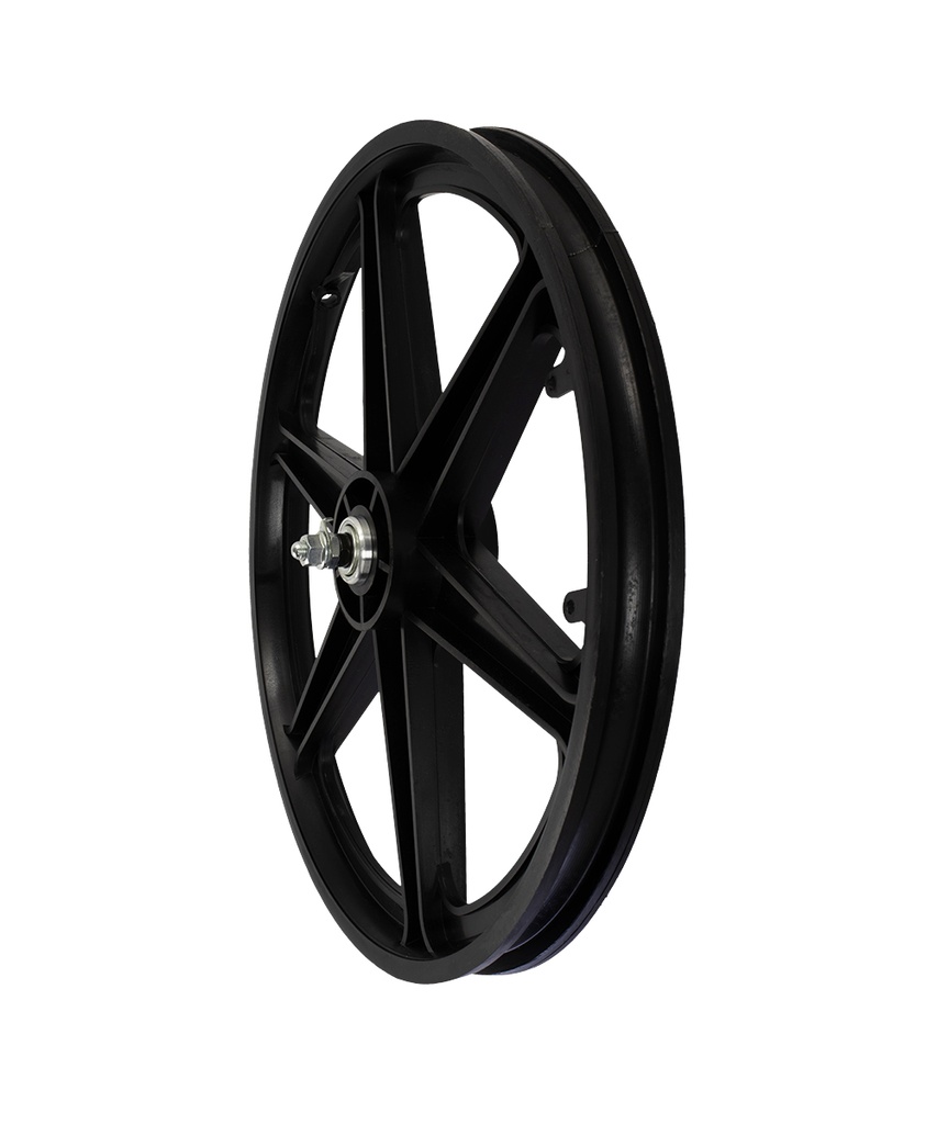 Wheel 20" 6 Spoke Front Plastic Black (3/8" Axle)