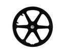 Wheel 20" 6 Spoke Front Plastic Black (3/8" Axle)