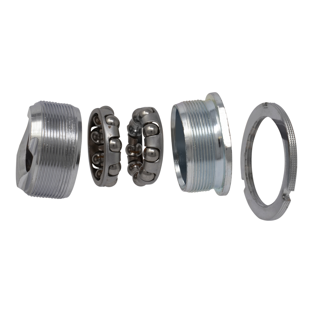 [607089] Bottom Bracket Set 3 Piece Crank 1.37 x 24TPI Chrome