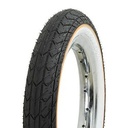 Tire 12-1/2" x 2-1/4" P-1193 Black/White Sidewall w/Yellow Line