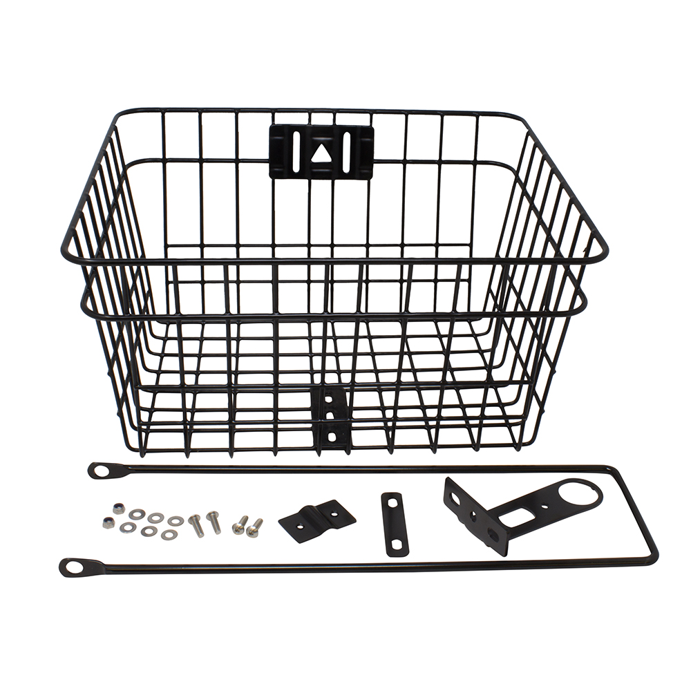 Steel Wire Basket w/Braces Black FX-303D