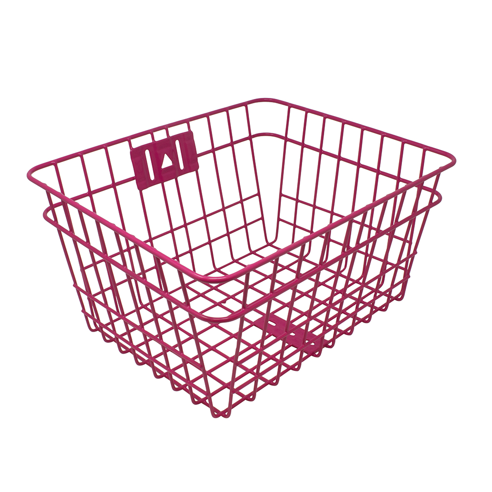 Steel Wire Basket w/Braces Pink FX-303D