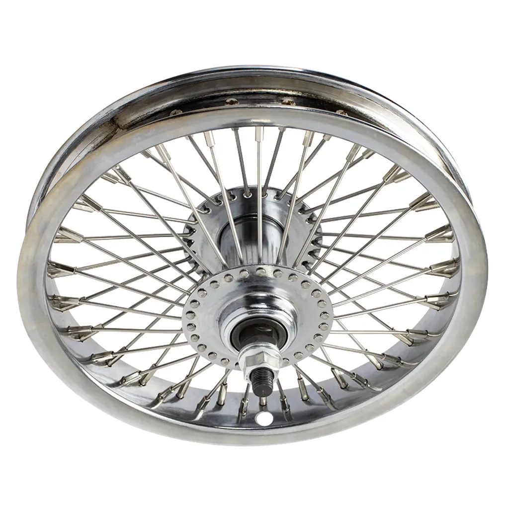 Wheel 12" 52 Spoke Front Steel Chrome (Single Wall, 14g Stainless Spokes, 3/8" Axle)