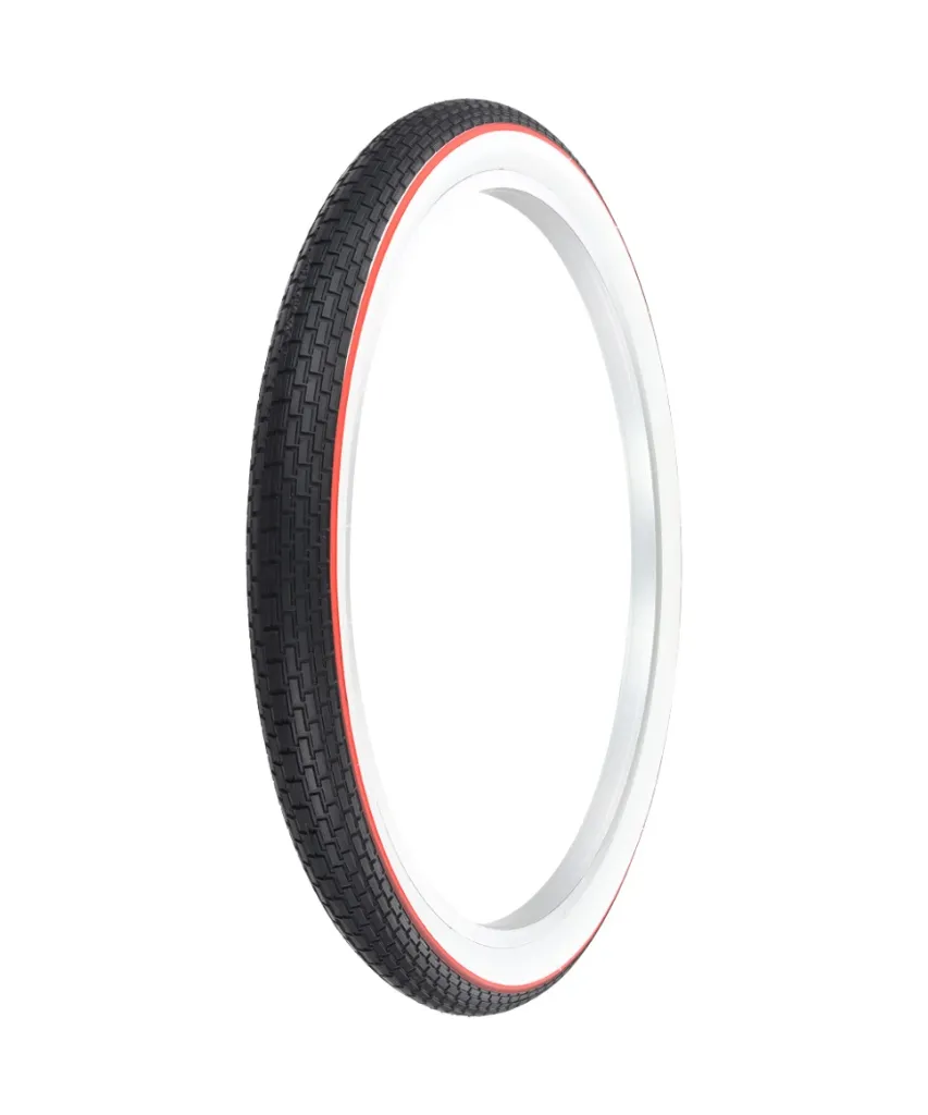 Tire 26" x 2.125" G-5009 Black/White Sidewall w/Red Line