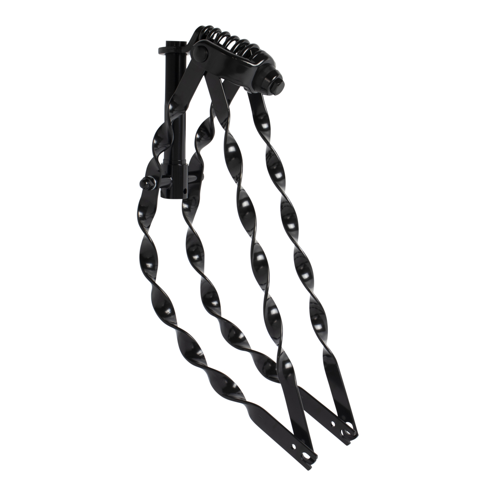 Lowrider Classic 20" Spring Fork Bent All Flat Twisted 1" Threaded Black