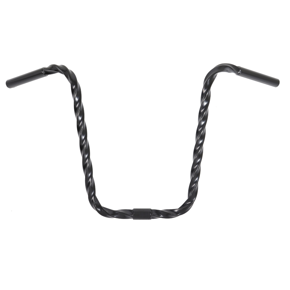 [624406] Handlebar U Square Twisted 13" 25.4mm Black