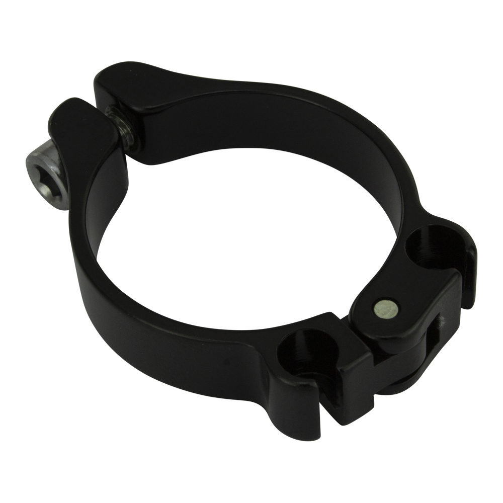 [608674] Double Cable Stop Alloy 34.9mm Black