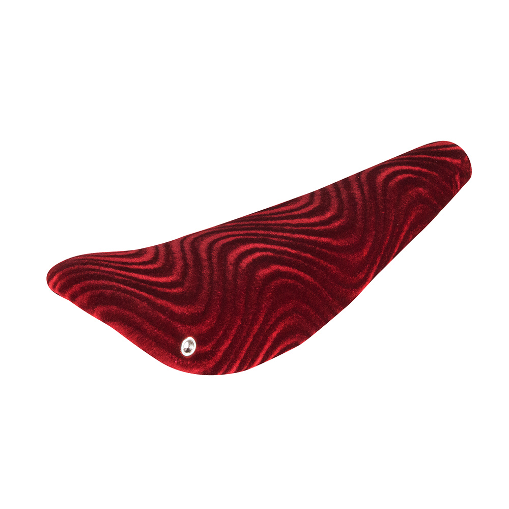 [645133] 12/16" Banana Saddle Velour Swirl Red