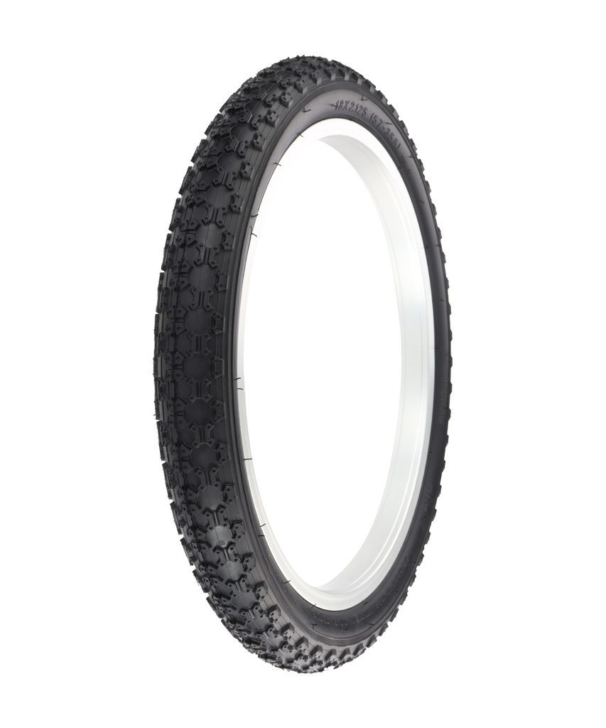 [711261] Tire 18" x 2.125" P-104A Black/Black Sidewall