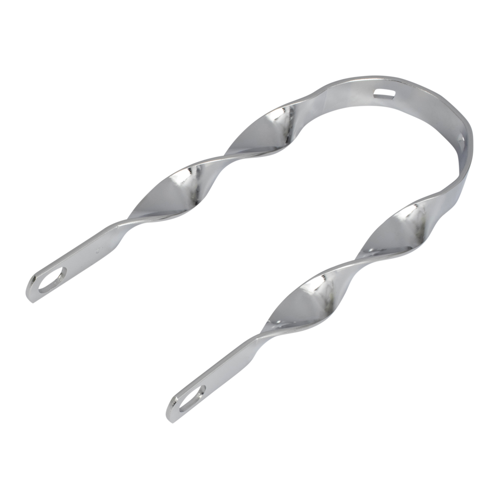 [619806] 12" Fender Brace Flat Twisted Chrome