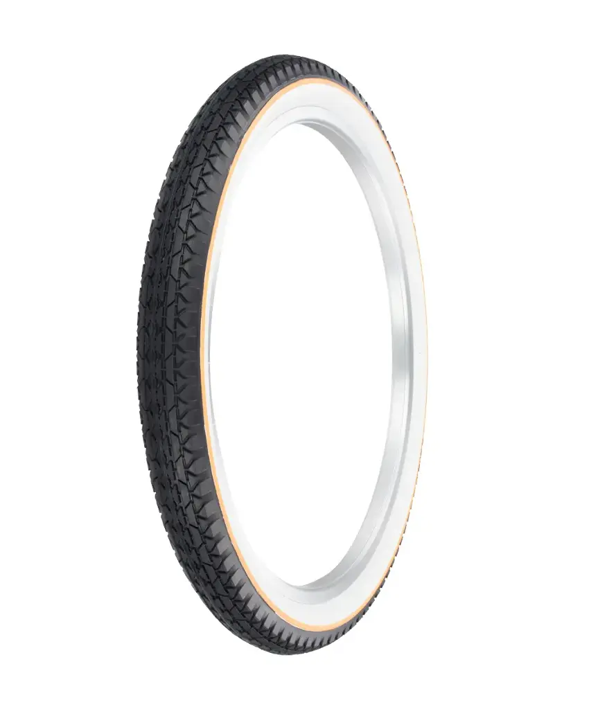 [720358] Tire 24" x 2.125" P-123A Black/White Sidewall w/Yellow Line