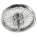 Wheel 12" 72 Spoke Front Steel Chrome (Single Wall, 14g Stainless Spokes, 3/8" Axle)