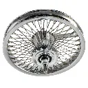 Wheel 12" 72 Spoke Coaster Steel Chrome (Single Wall, 14g Stainless Spokes, 3/8" Axle)
