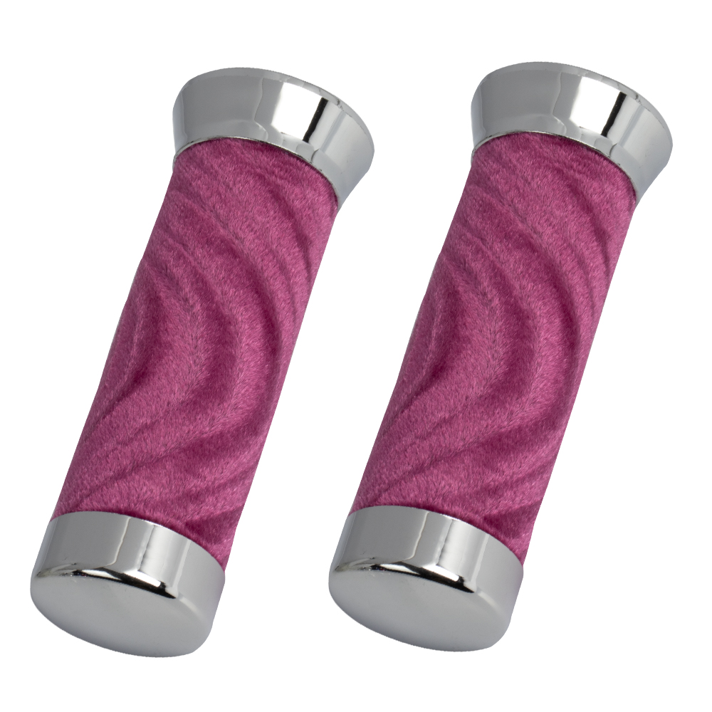 [623767] Lowrider Grips Velour Swirl Dark Pink