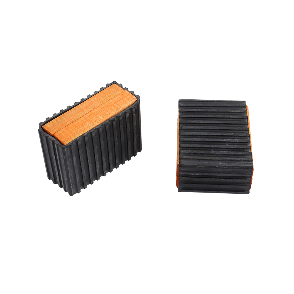 [638775] Pedal Blocks Black/Orange Wood