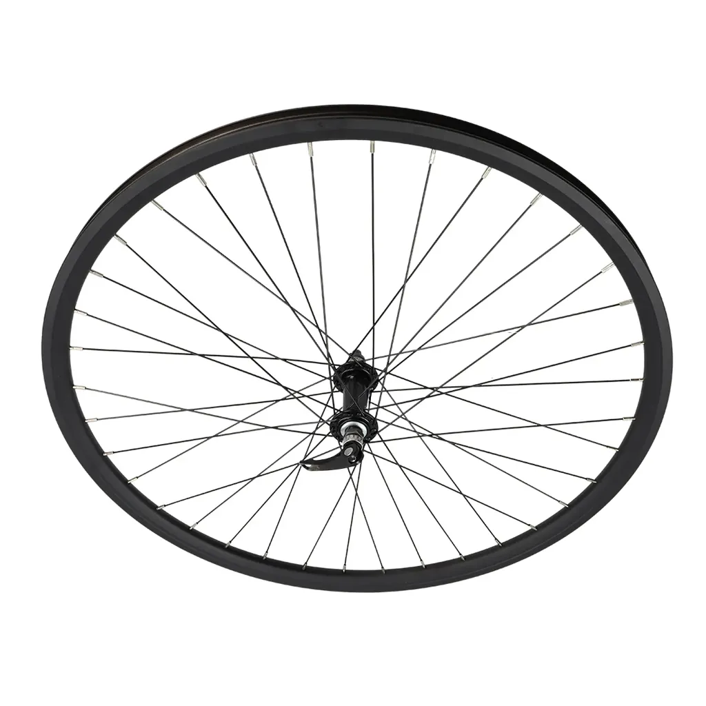 [771204] Wheel 27.5" 36 Spoke Front Alloy Black (Double Wall, 14g Black Spokes, Quick Release 3/8" Axle)