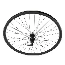 Wheel 27.5" 36 Spoke Rear Cassette Alloy Black (Double Wall, 14g Black Spokes, Quick Release 3/8" Axle)