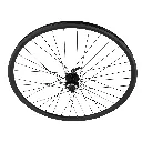 Wheel 27.5" 36 Spoke Front 6-Bolt Disc Brake Alloy Black (Double Wall, 14g Black Spokes, Quick Release 3/8" Axle)