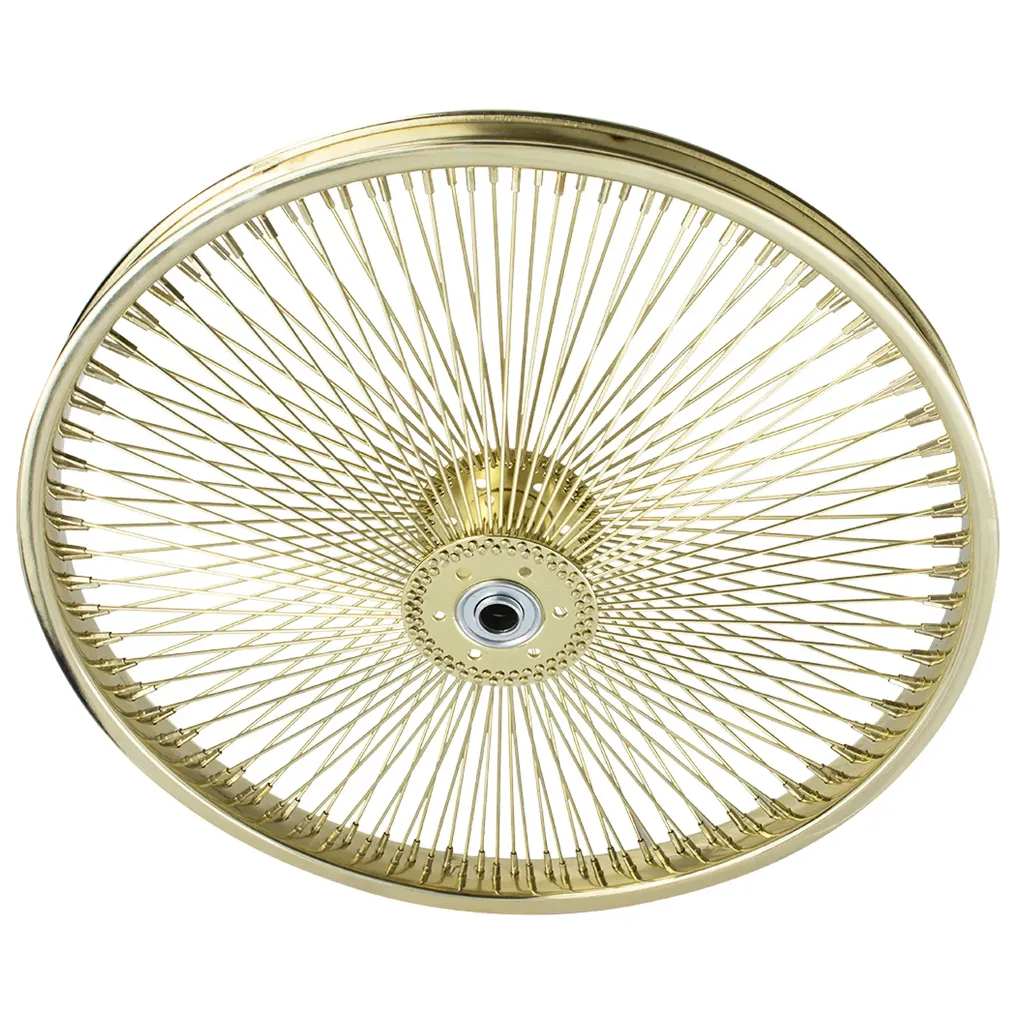 [764232] Wheel 20" 144 Spoke Hollow Hub Steel Gold (Single Wall, 14g Stainless Spokes, 5/8" Hollow Axle)