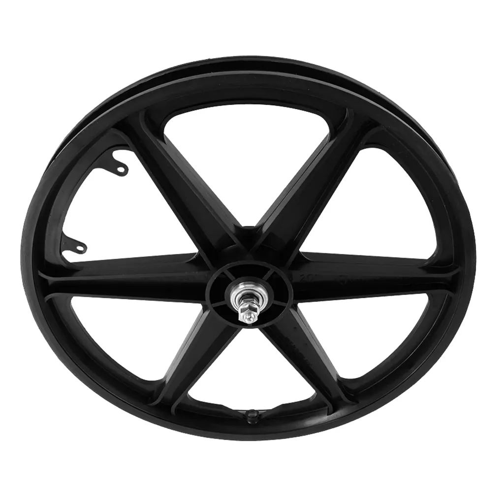 [744622] Wheel 20" 6 Spoke Front Plastic Black (3/8" Axle)