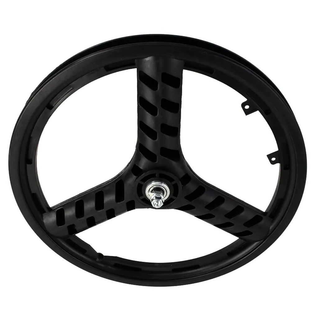 [744661] Wheel 20" 3 Spoke Front Plastic Black (3/8" Axle)