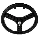 Wheel 20" 3 Spoke Freewheel Plastic Black (3/8" Axle)
