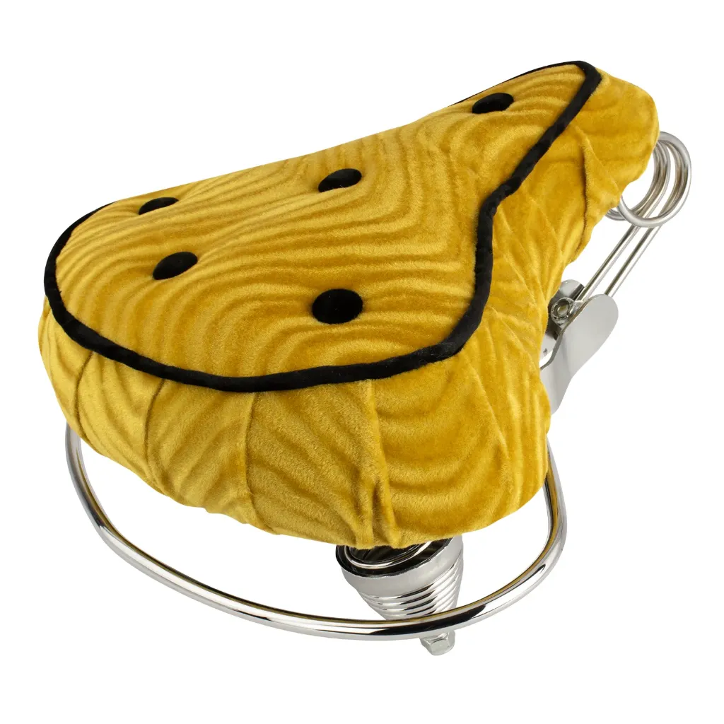 Cruiser Saddle Velour Swirl Web Spring Gold