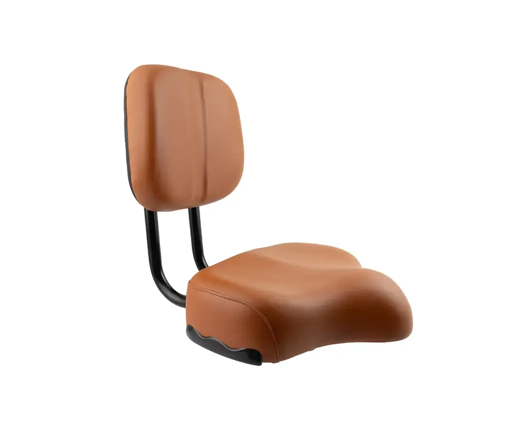 Cruiser Saddle W/Back Rest Deluxe Brown