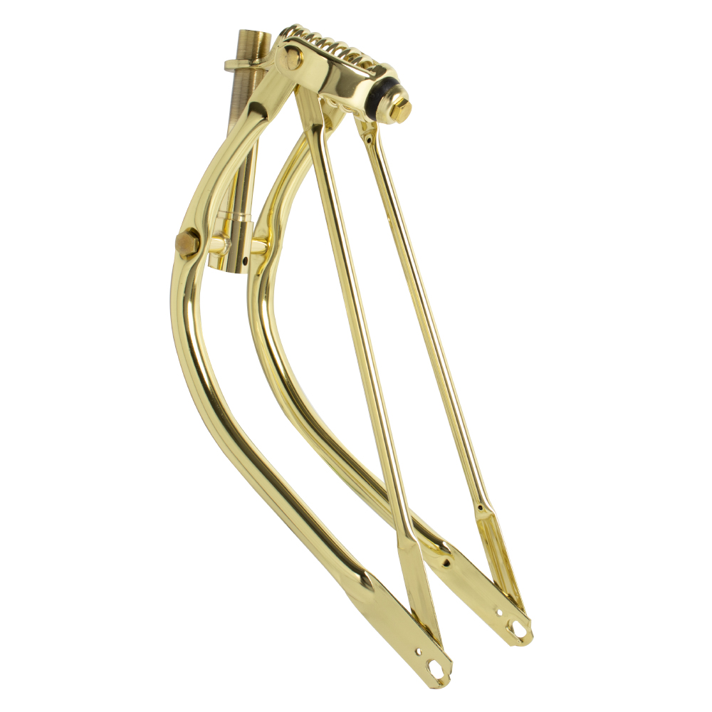 [620313] 20" Spring Fork Bent 1" Threaded Gold