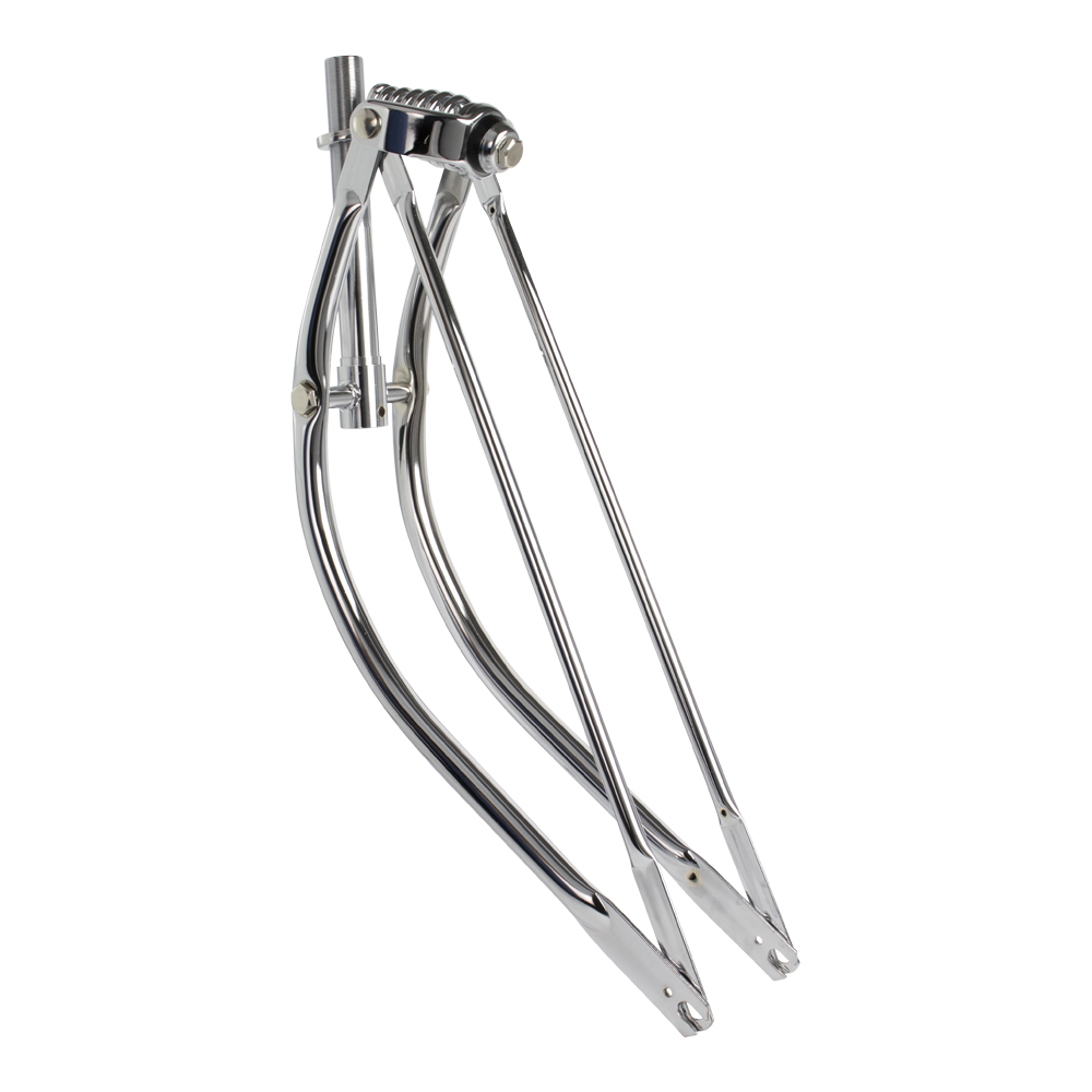 [620412] 26" Spring Fork Bent 1" Threaded Chrome