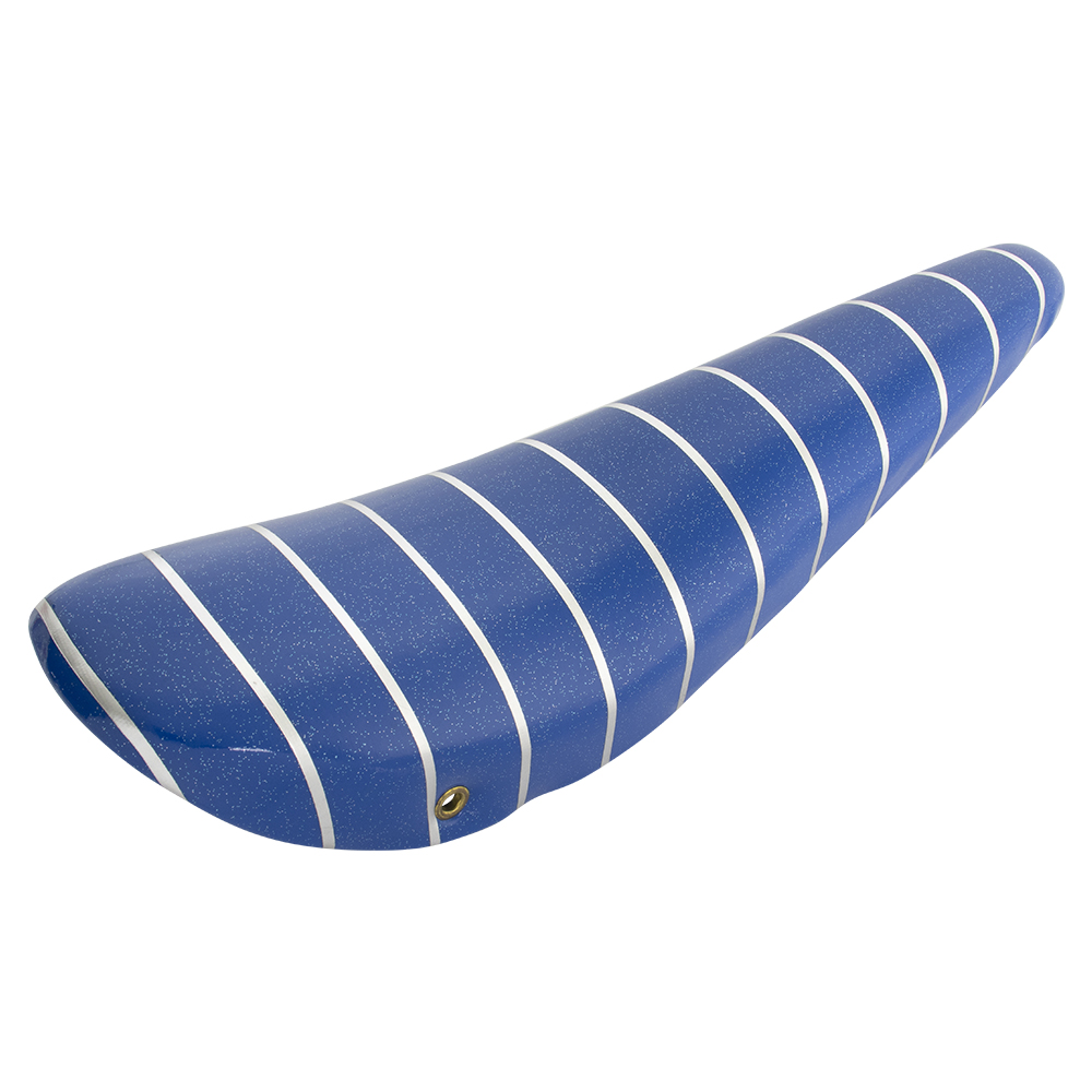 20" Banana Saddle Vinyl Sparkle Silver Stripes Blue