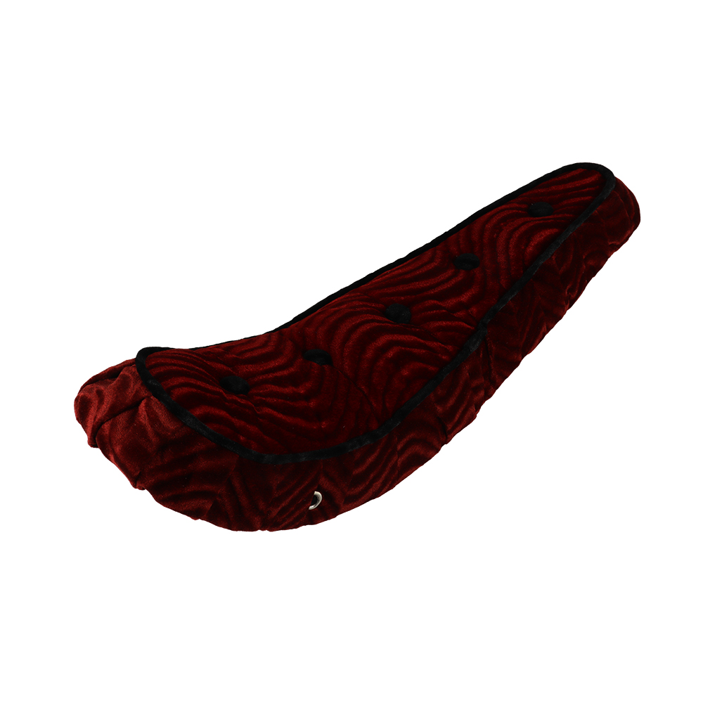 [645283] 20" Banana Saddle Polo 5-Button Velour Red