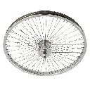 Wheel 20" 72 Spoke Front Steel Chrome (Single Wall, 14g Stainless Spokes, 3/8" Axle)