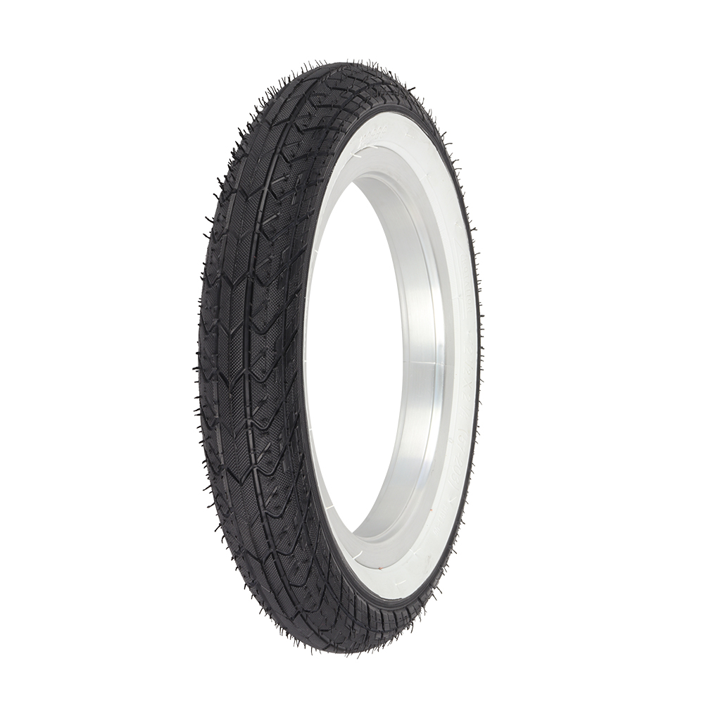 [705160] Tire 12-1/2" x 2-1/4" P-1193 Black/White Sidewall