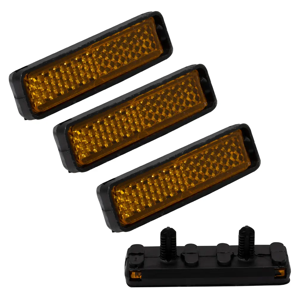 [638921] Pedal Reflectors Clip-On Black/Amber