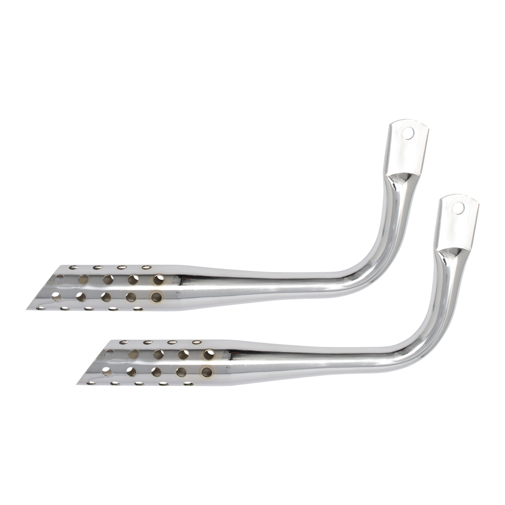 [635508] Mufflers Oblique w/Holes Chrome